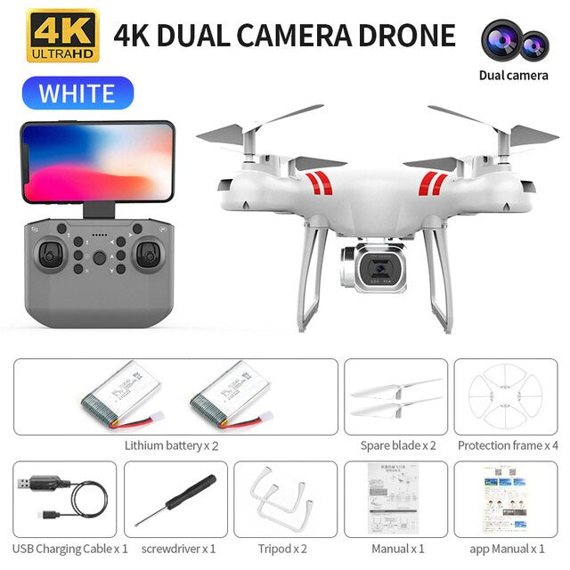 Best KY101 MAX 2.4Ghz RC Drone Double 4K Wifi FPV HD Camera Altitude Hold Gesture Mode Long