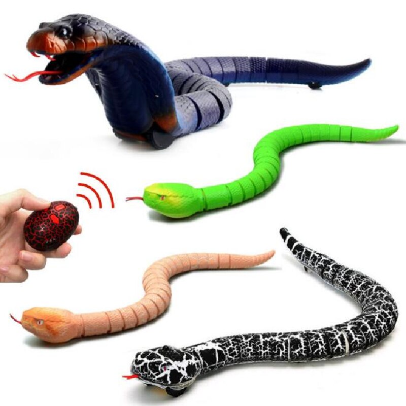 Infrared Remote Control Snake RC Snake Cat Toy And Egg Rattlesnake Animal Trick