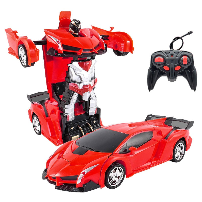 RC Car Transformation Robots Sports Vehicle Model Robots Toys Remote Cool