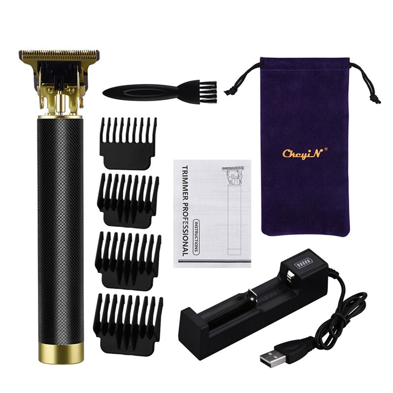 Ckeyin Portable Electric Hair Clippers T-blade For Men's Hair Beard Trimmer