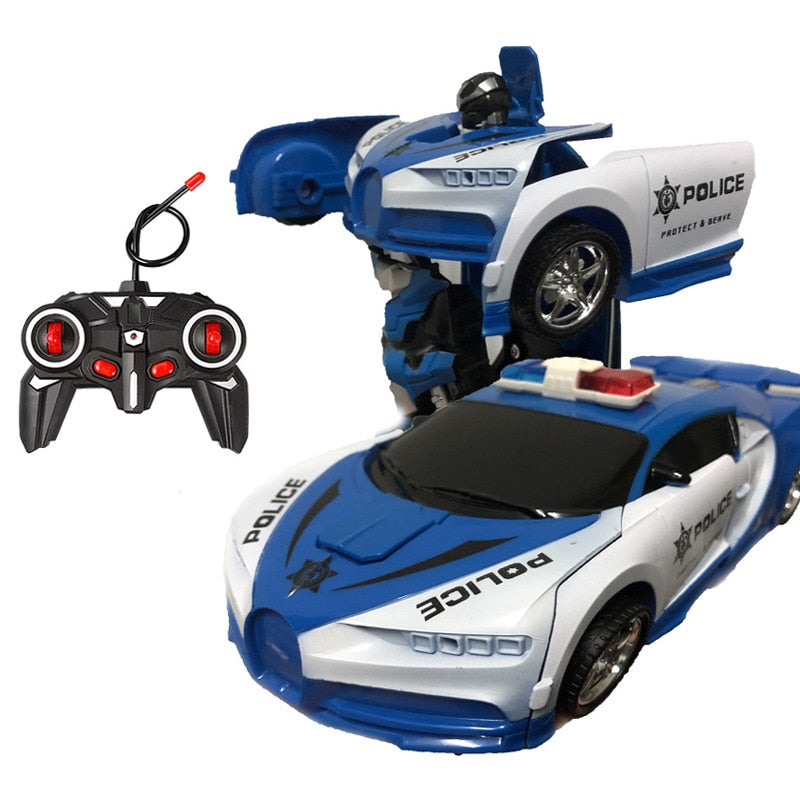 RC Car Transformation Robots Sports Vehicle Model Robots Toys Remote Cool