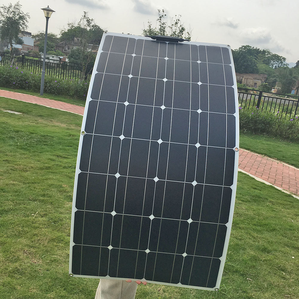 100w 200w flexible solar panel with 10A/20A solar regulator cable for 12v battery charger home