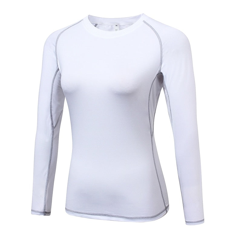 New Women Gym Casual Yogawear Yoga Shirts Long Sleeve Workout Tops Fitness