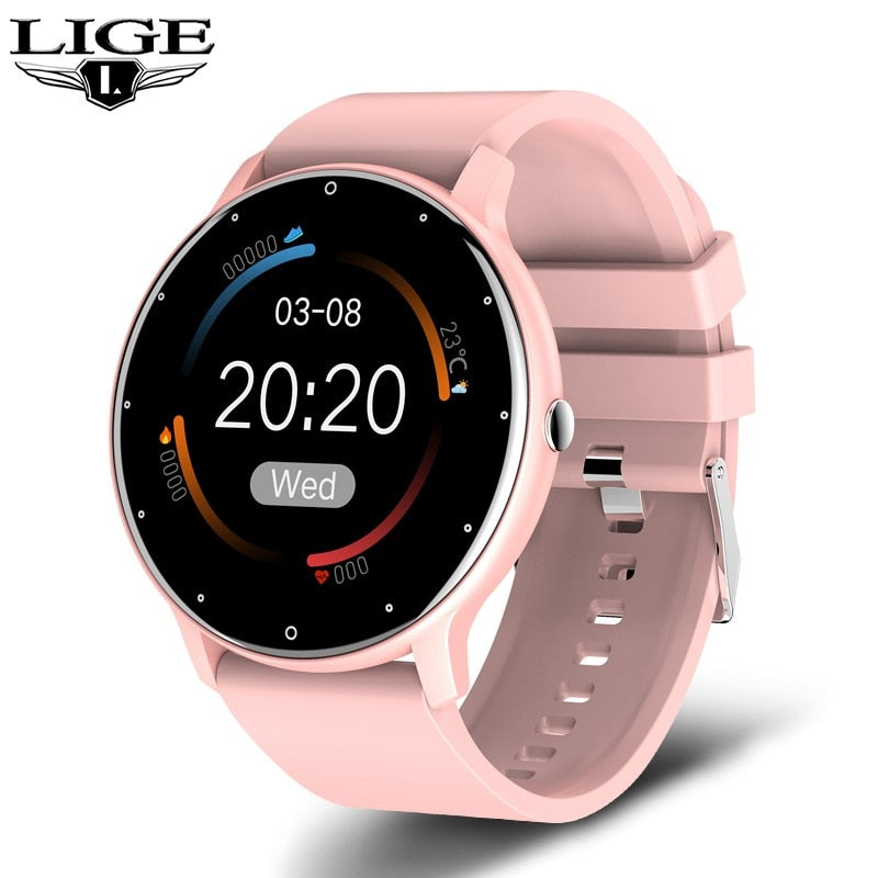 LIGE 2022 Fashion Smart Watch Men Fitness Bracelet Heart Rate Blood Pressure