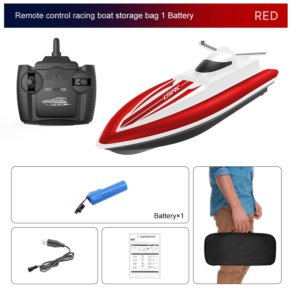 Racing Boat Waterproof Rechargeable Model Electric Radio Remote Control Speedboat