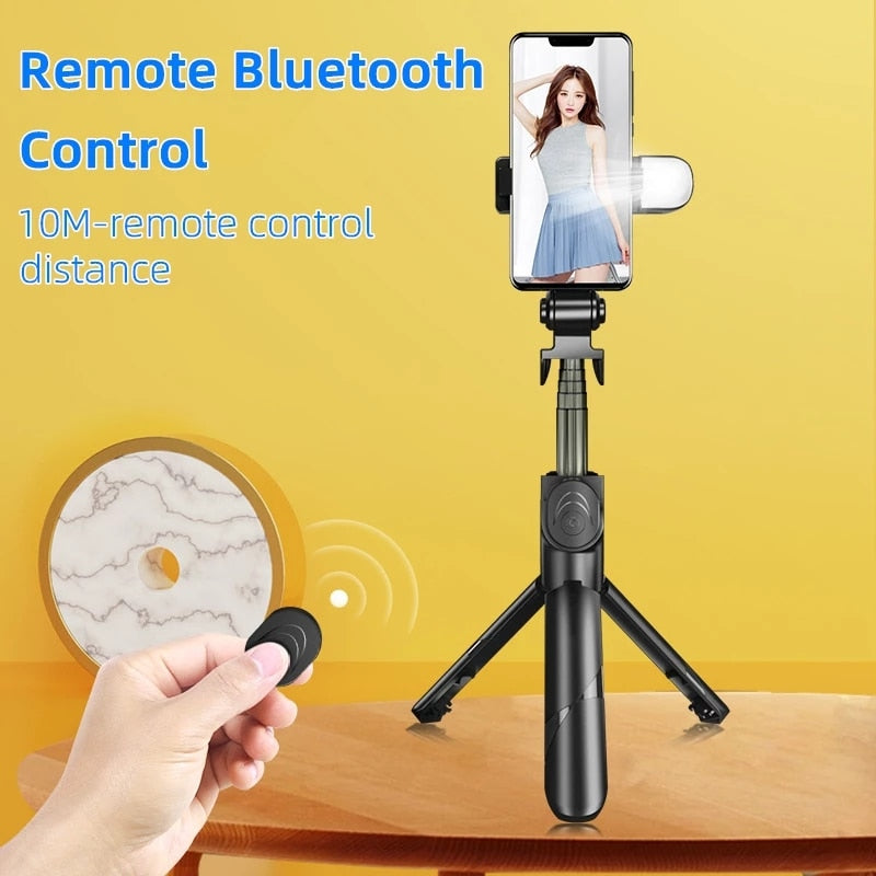 Wireless Selfie Stick Bluetooth Compatible Foldable Mini Tripod For Phone