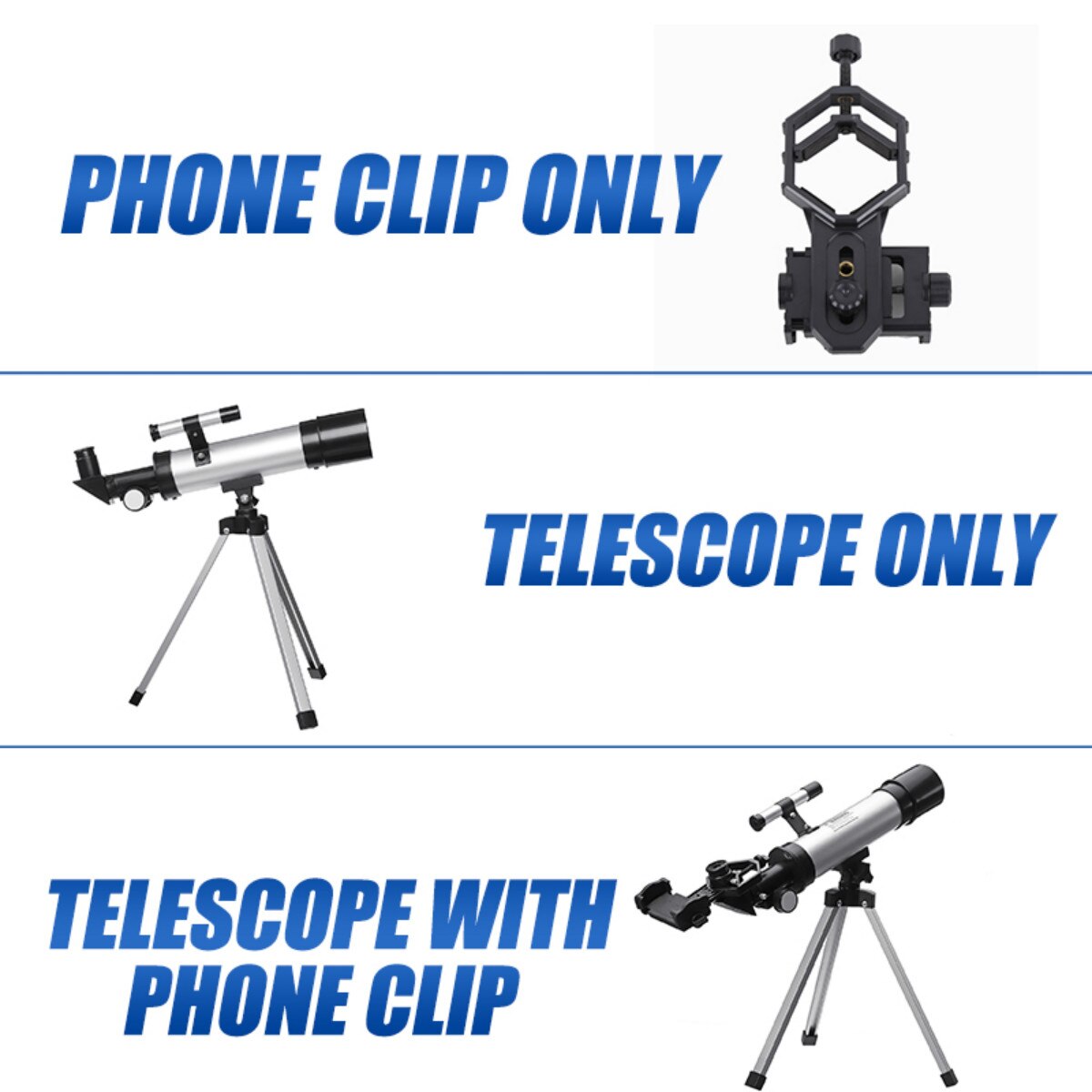 90X Astronomical Refractive Zooming Telescope With Tripod Phone Clip HD Monocular Telescopio