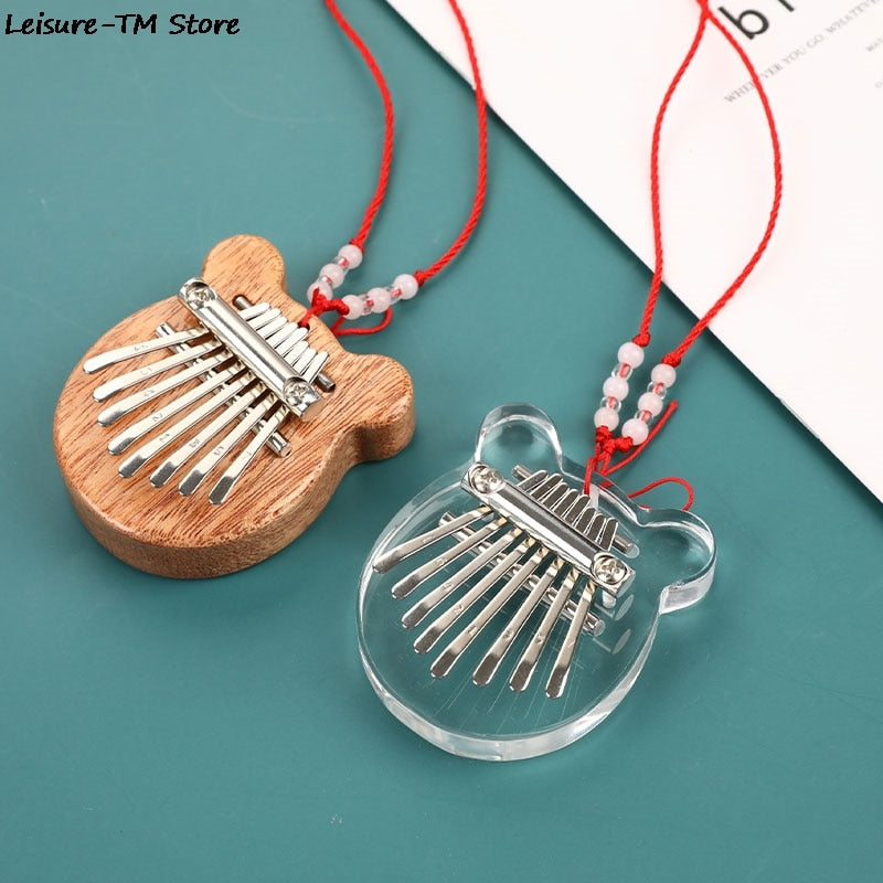 8 Keys Mini Kalimba Thumb Piano Finger Keyboard Pendant Creative