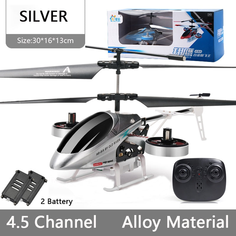 DEERC RC Helicopter 2.4G Aircraft 3.5CH 4.5CH RC Plane With Led Light Anti-collision Durable Alloy Toys