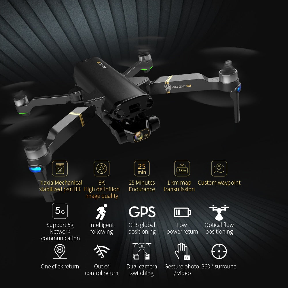 HKNA KAI ONE PRO MAX GPS Drone 4K Profesional 8K HD Dual Camera Dron