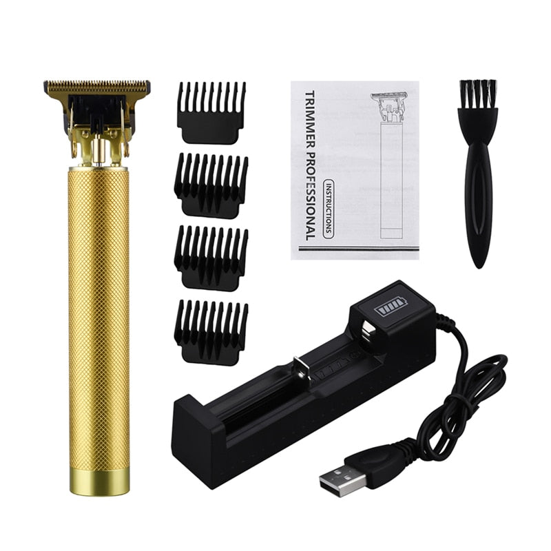 Ckeyin Portable Electric Hair Clippers T-blade For Men's Hair Beard Trimmer