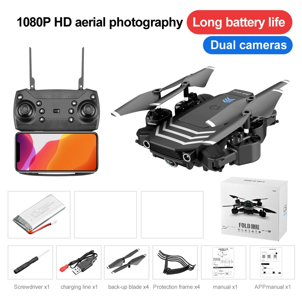 Halolo LS11 RC Drone 4K With Camera HD Wifi Fpv Mini Foldable Dron Helicopter