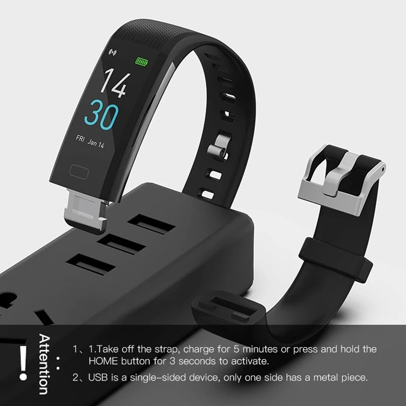 Smart Watch Sports Fitness Activity Heart Rate Tracker Blood Pressure wristband IP68 Waterproof