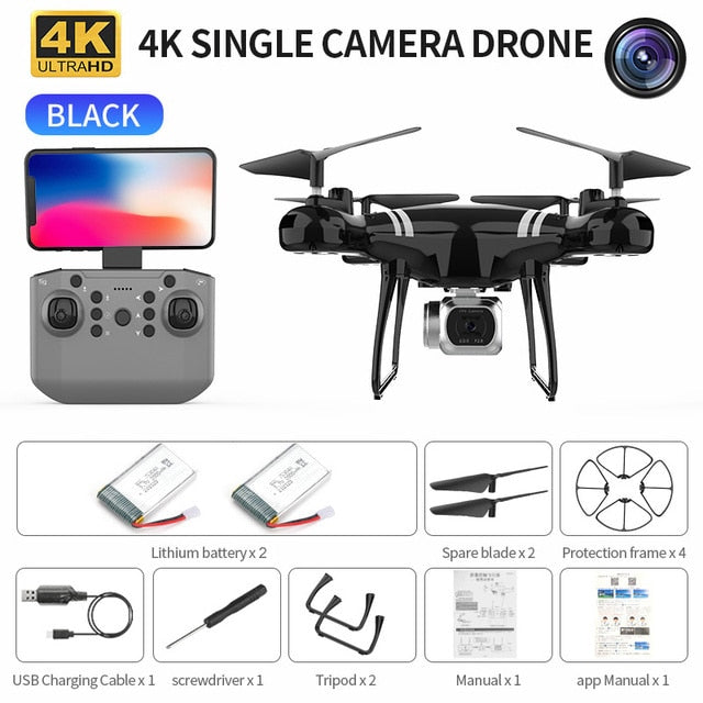 Best KY101 MAX 2.4Ghz RC Drone Double 4K Wifi FPV HD Camera Altitude Hold Gesture Mode Long