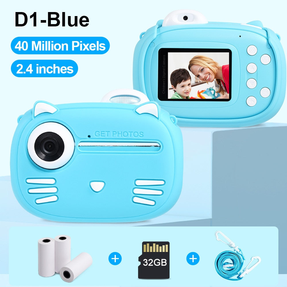 Minibear Children Camera For Kids Instant Camera 1080P Digital Camera For Children