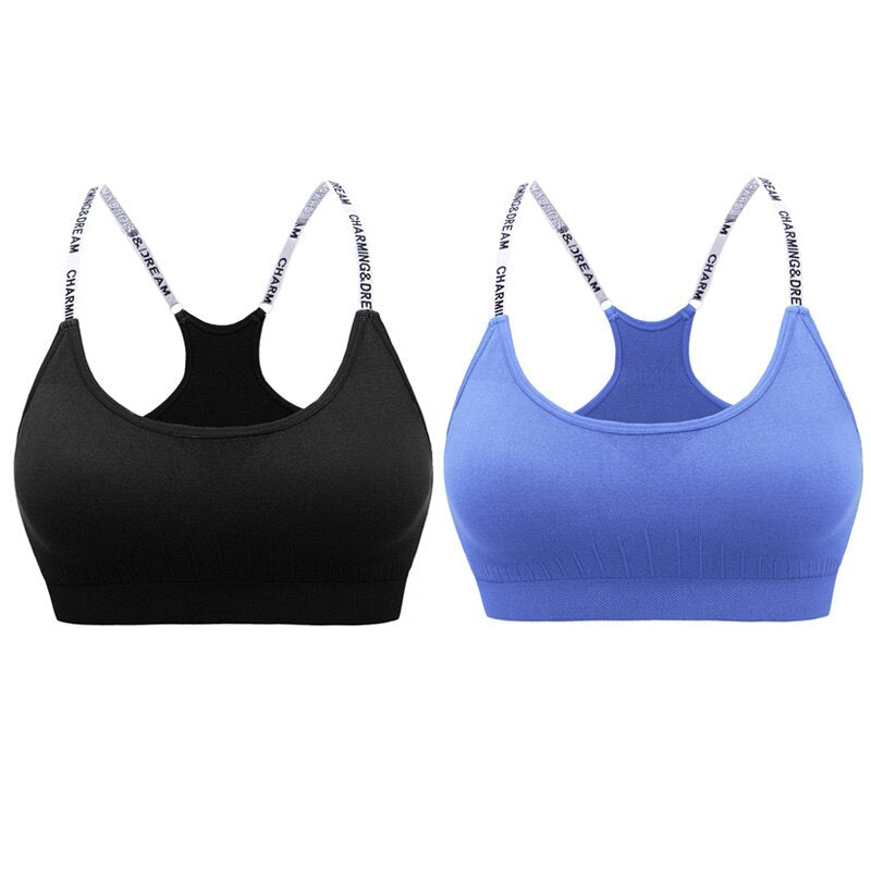 MAIJION Women Absorb Sweat Breathable Sports Bra Shockproof Padded Athletic