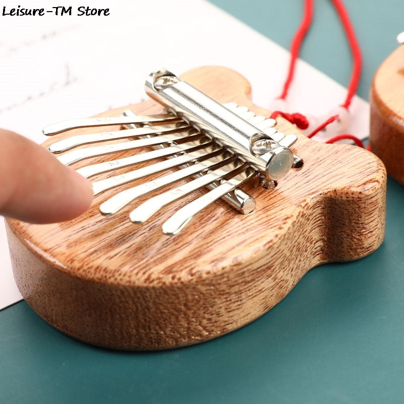 8 Keys Mini Kalimba Thumb Piano Finger Keyboard Pendant Creative