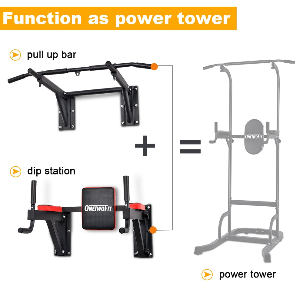 OneTwoFit Pull Up Bar Traction bar Wall Pull-up Bar Sport Gym Equipment Fitness