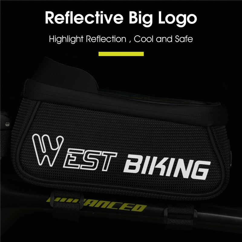 Bag Sensitive Touch Screen Bike Phone Bag Front Frame Reflective MTB Road Cycling Accessories