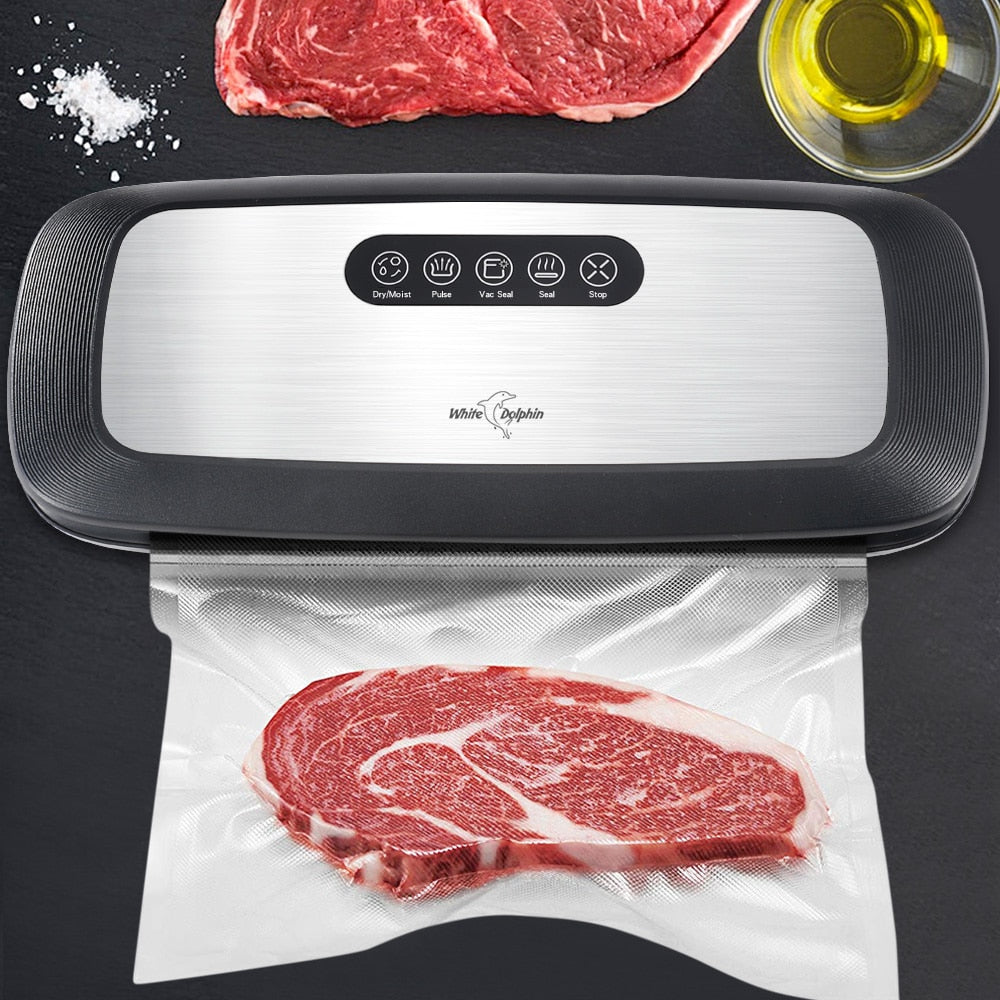 Best Electric Vacuum Sealer Machine 220V 110V With 10pcs Food Saver Bags Household Automatic Food Vacuum