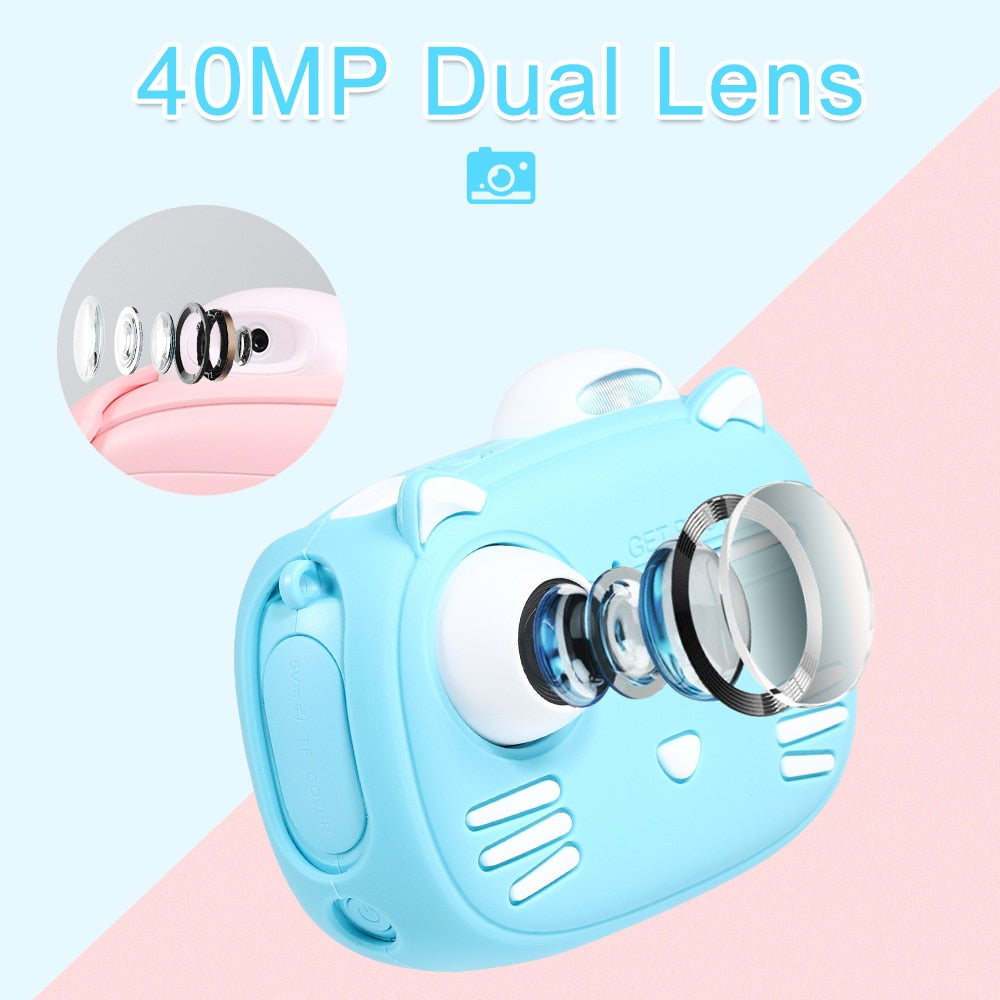 Minibear Children Camera For Kids Instant Camera 1080P Digital Camera For Children