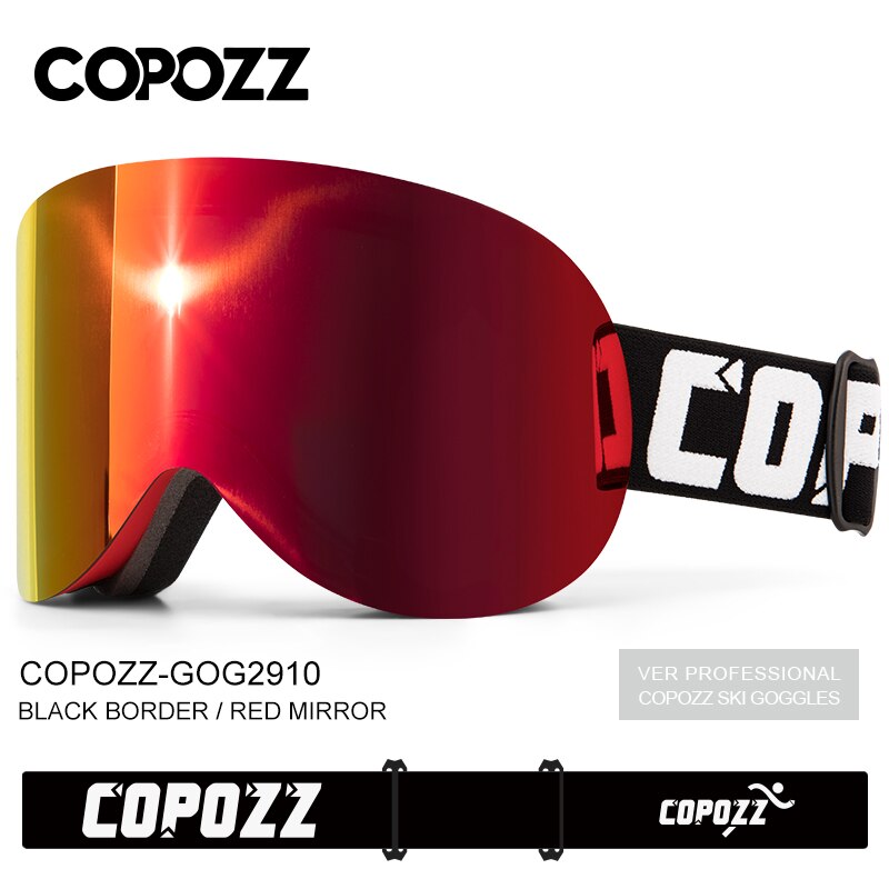 COPOZZ Ski Googles Snowboard Ski Glasses Men Women Anti-fog Cylindrical Snow Ski Goggles UV