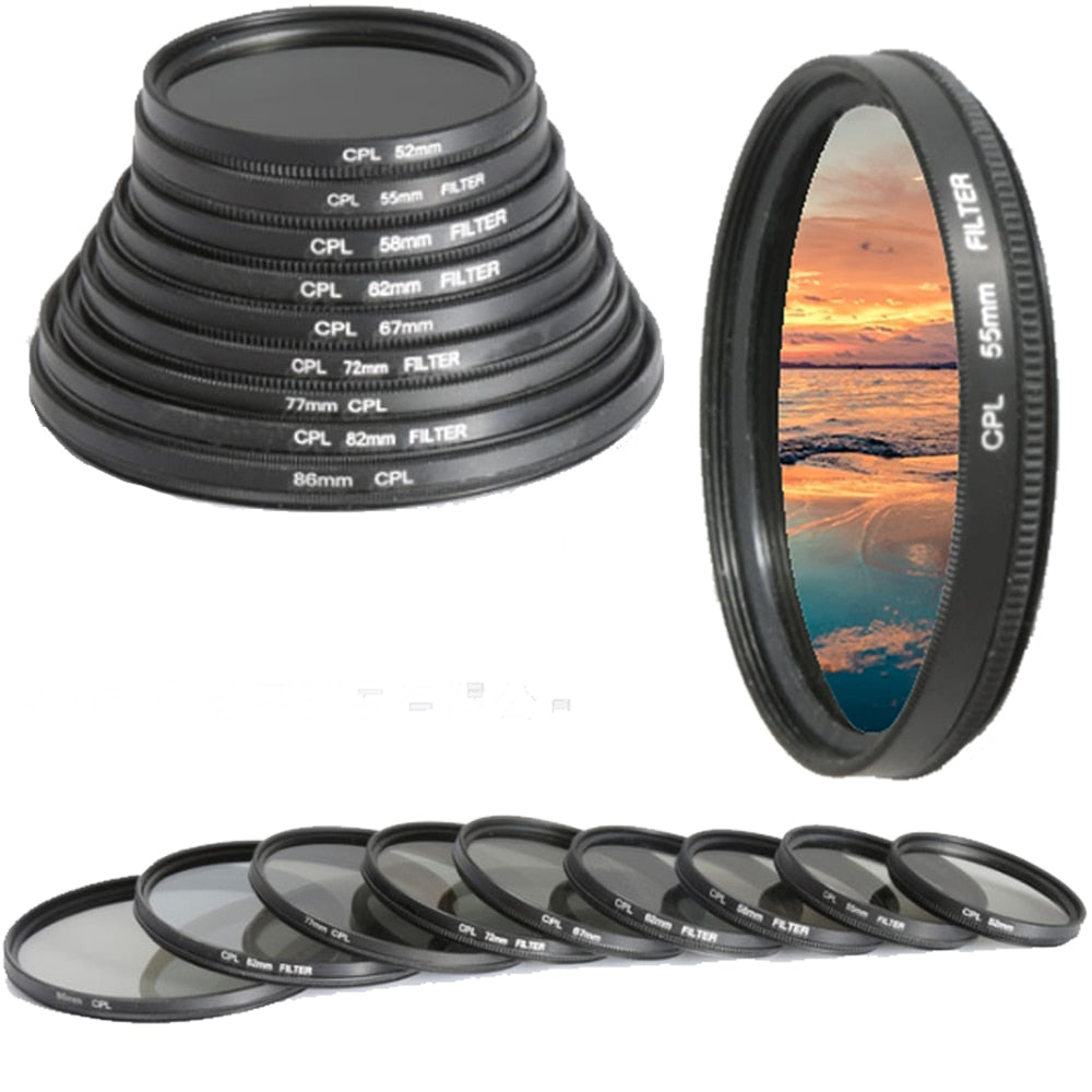 CPL Filter Circular Polarizer Camera Filter DSLR Camera Lens 37/49/52/55/58/62/67/72/77/82mm