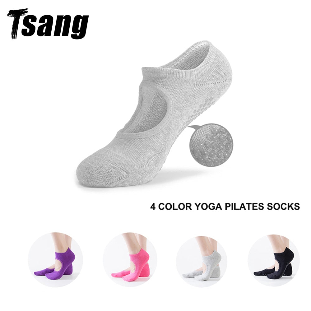 Yoga Socks Fitness Sport Cotton Ballet Sock Strong Grip Dance Workout Ankle Anti-Slip