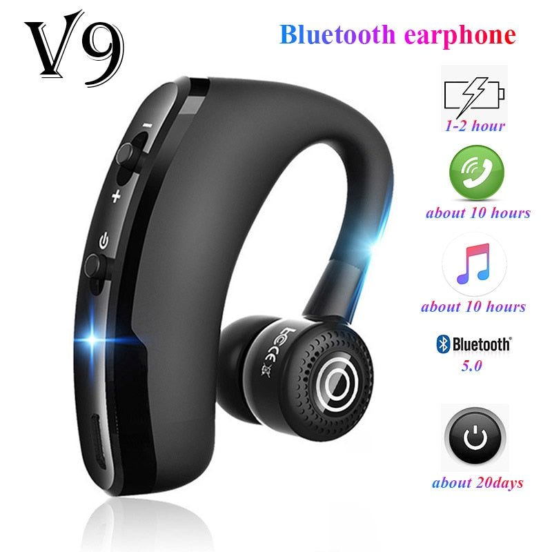 Bluetooth Earphones Wireless Headphones Handsfree Driving Call Business Headset Sports