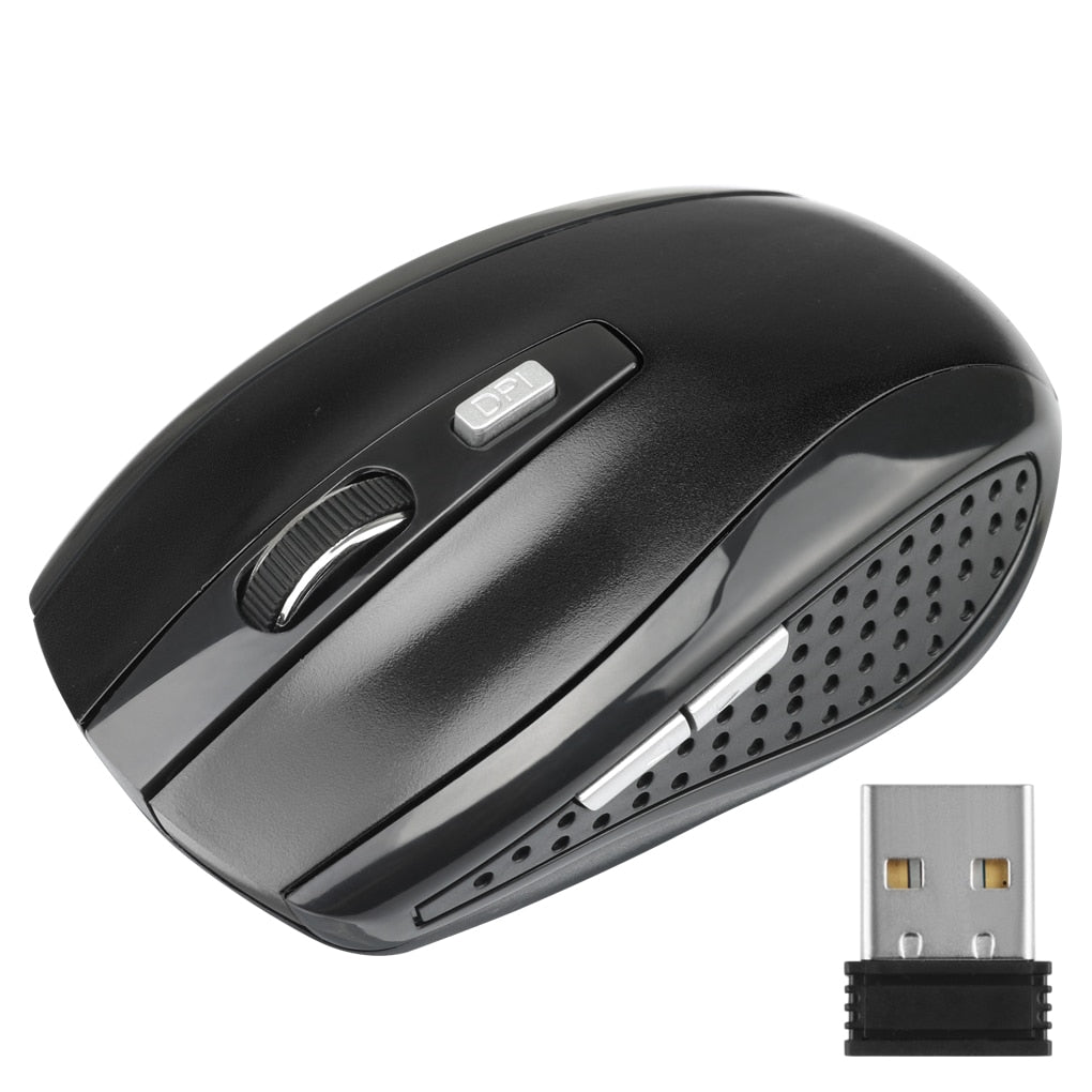 2.4GHz Wireless Mouse Adjustable DPI Mouse 6 Buttons Optical Gaming Mouse Mice with USB Receiver