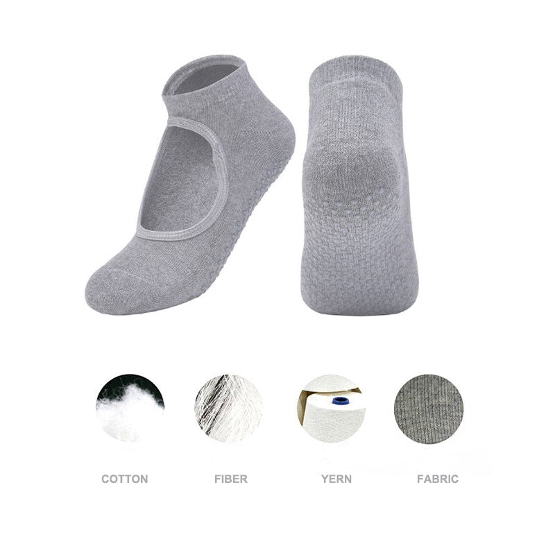 Yoga Socks Fitness Sport Cotton Ballet Sock Strong Grip Dance Workout Ankle Anti-Slip