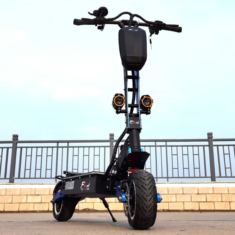 FLJ 7000W E Scooter with Dual engines 72V Electric scooter Road tire led pedal best Top Speed