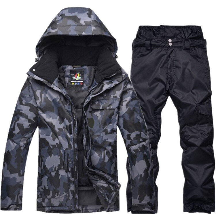 New Mens Camouflage Ski Suit Waterproof Breathable Snowboard Jacket Winter Snow