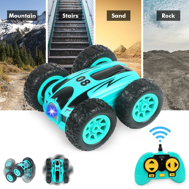 RC Car 2.4G 4CH Double-sided bounce Drift Stunt Car Rock Crawler Roll Car 360 Degree