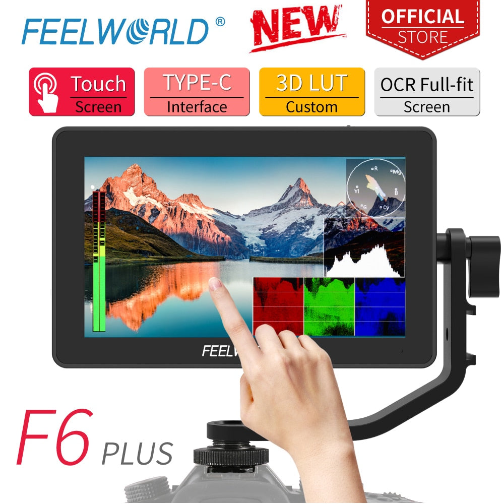 FEELWORLD F6 PLUS 5.5 Inch on Camera DSLR Field Monitor 3D LUT Touch Screen IPS