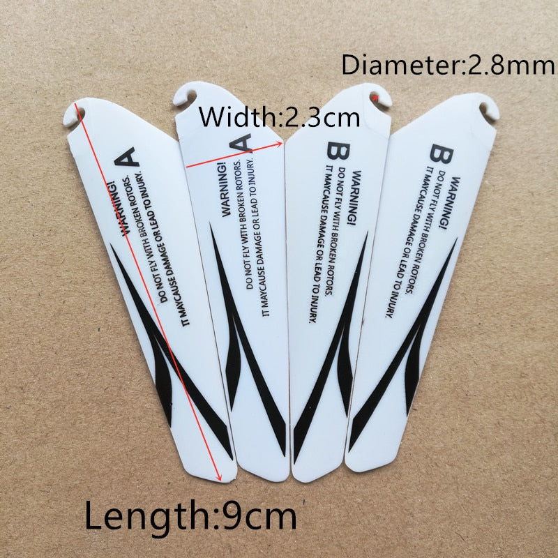 4pcs AB 9CM spare blades Fans Props for r/c mini rc Drone Copter Toys Spare Parts