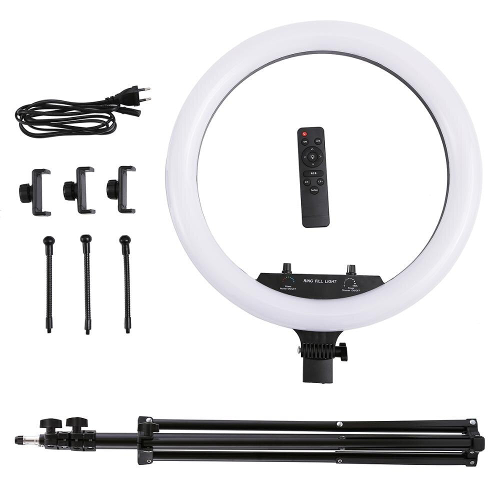 14 18inch Photo Studio lighting LED RGB Ring Light Photography Large Lamp With Tripod Stand