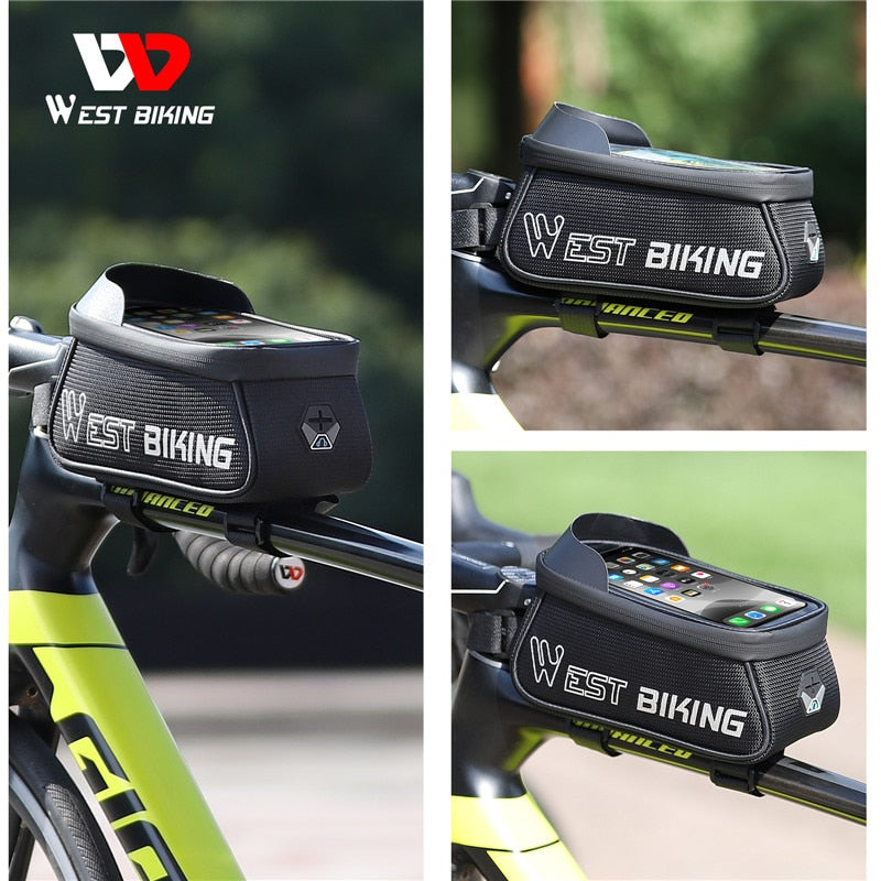 Bag Sensitive Touch Screen Bike Phone Bag Front Frame Reflective MTB Road Cycling Accessories