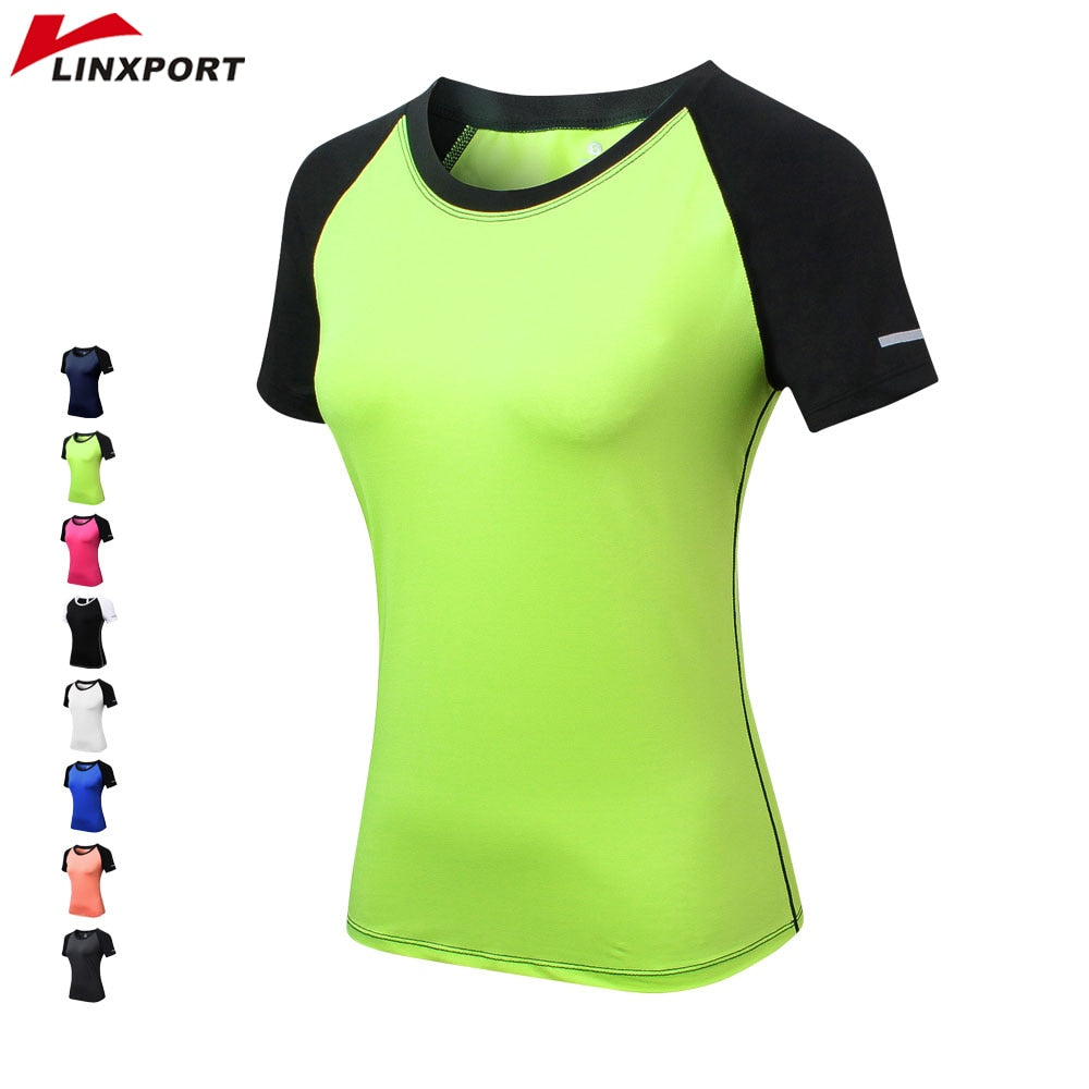 Gym T shirt Compression Tights Women&#39;s Sport Tshirt Quick Drying Rashguad