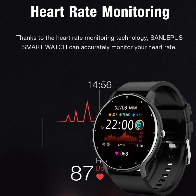 LIGE 2022 Fashion Smart Watch Men Fitness Bracelet Heart Rate Blood Pressure