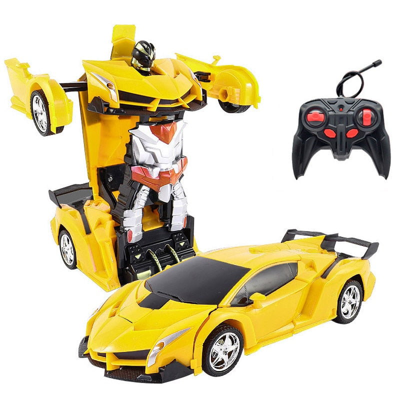 RC Car Transformation Robots Sports Vehicle Model Robots Toys Remote Cool