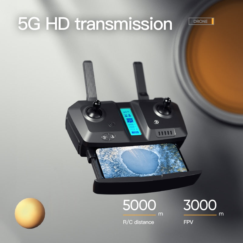 2022 New GOD GPS Drone 4K HD Camera Anti-Shake 2-Axis Gimabal Brushless Motor 5KM RC Quadcopter