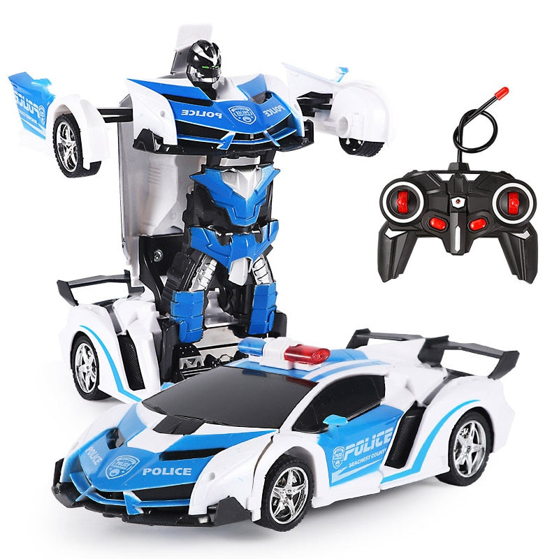 RC Car Transformation Robots Sports Vehicle Model Robots Toys Remote Cool