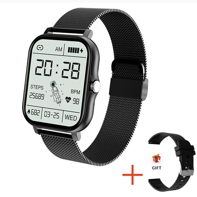 2022 New Women Smart watch Men Color Screen Full touch Fitness Tracker Bluetooth Call Smart Clock