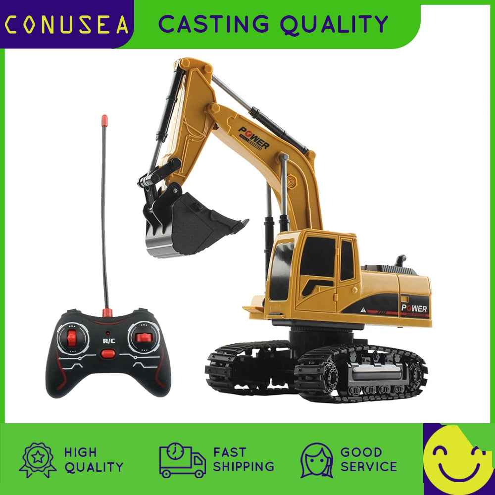 1/24 RC Excavator 2.4G Radio Controlled  crawler Tractor Model Engineering Digging Truck Boy Kid