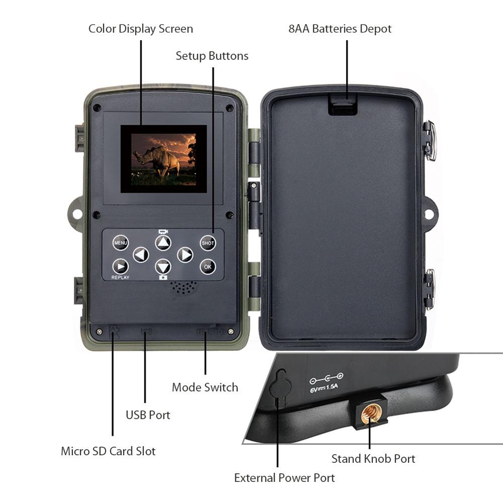 Cellular Mobile Hunting Camera 2G MMS SMTP SMS GSM 20MP1080P Infrared Wireless