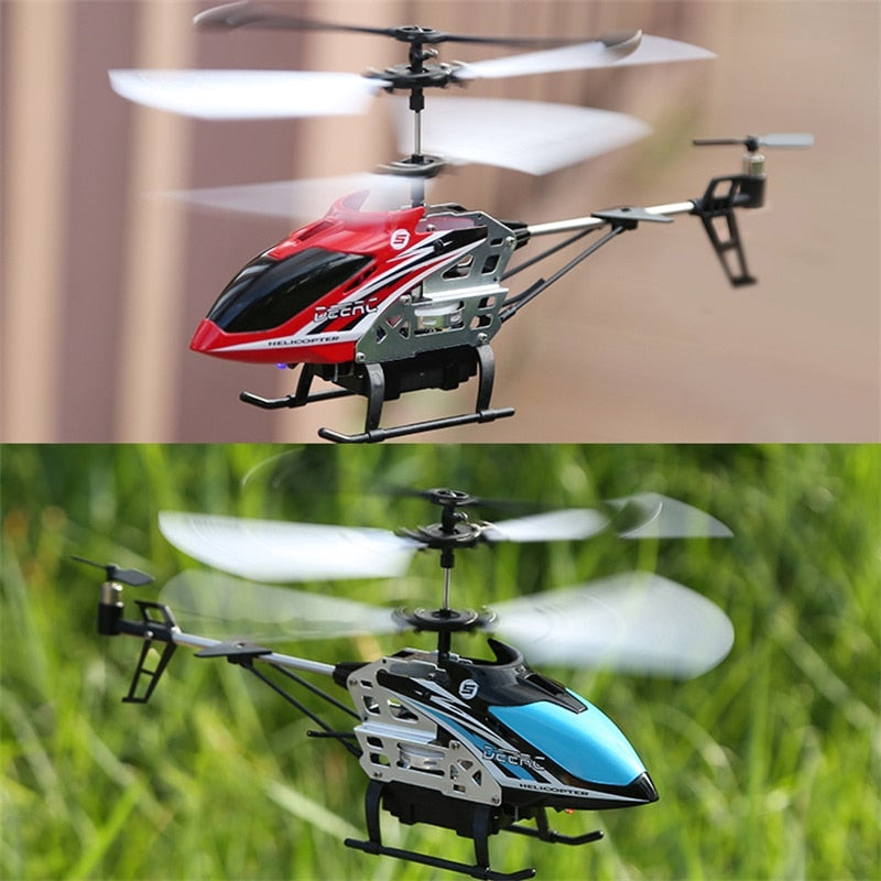 DEERC RC Helicopter 2.4G Aircraft 3.5CH 4.5CH RC Plane With Led Light Anti-collision Durable Alloy Toys