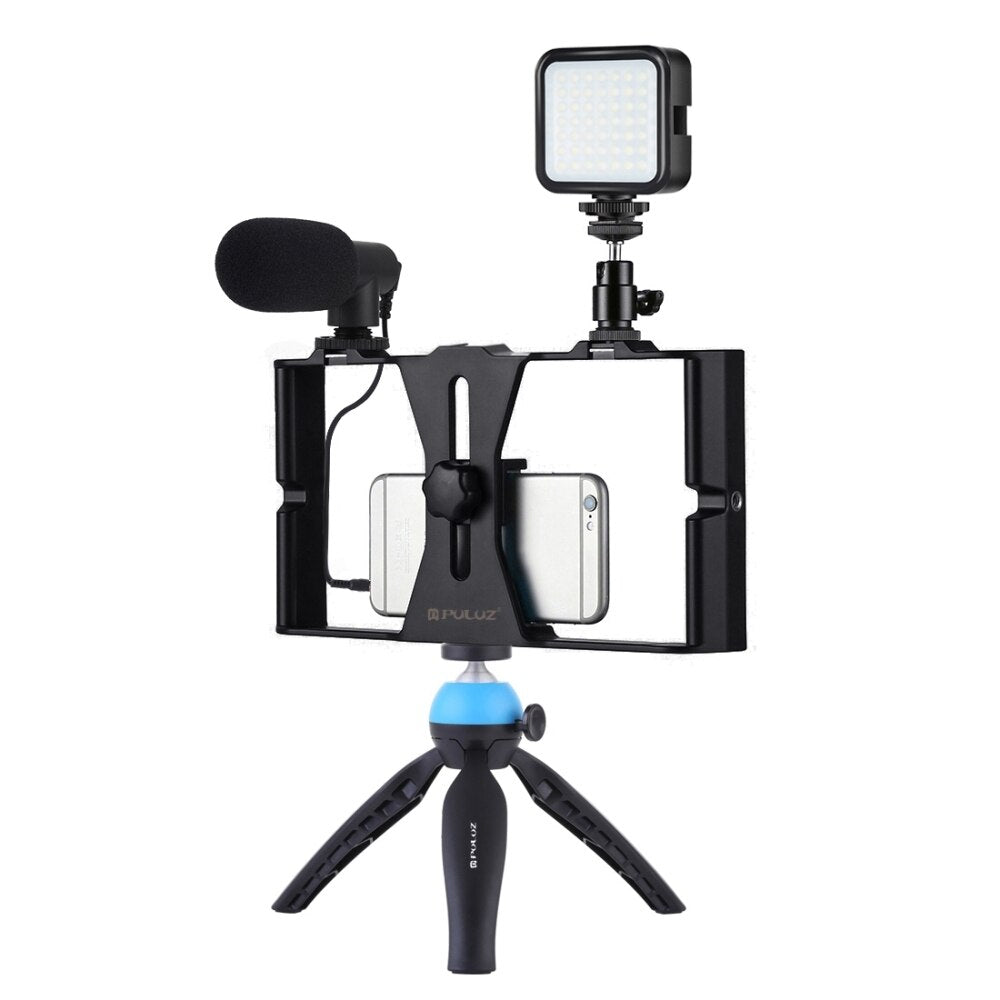 PULUZ Smartphone Video Rig Filmmaking Recording Handle Stabilizer Bracket for iPhone