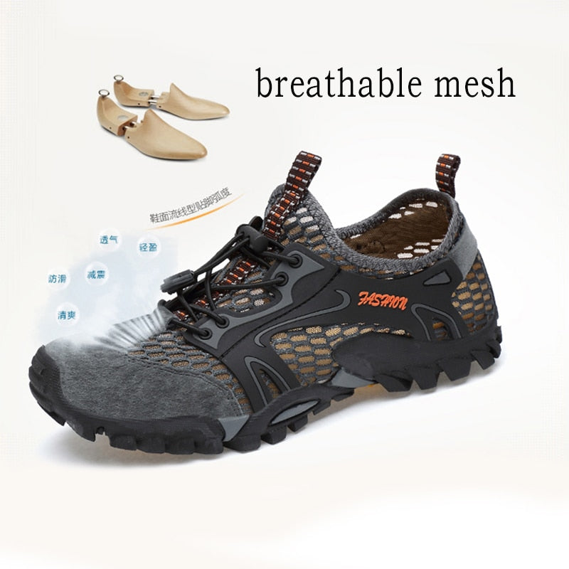 JACKSHIBO Breathable Water Shoes For Men Climbing Hiking Upstream Shoes Men