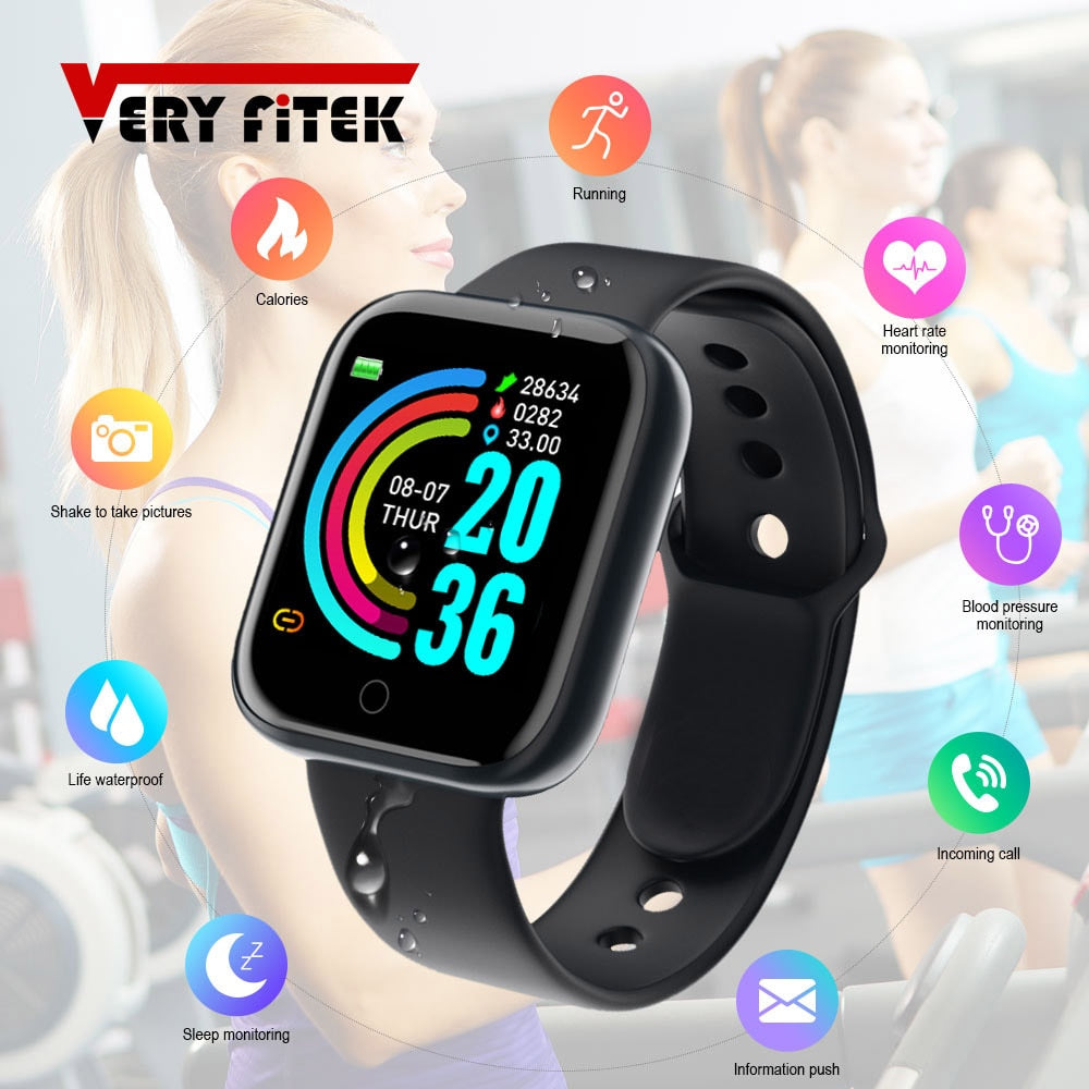 D20 Pro Smart Watch Y68 Bluetooth Fitness Tracker Sports Watch Heart Rate Monitor